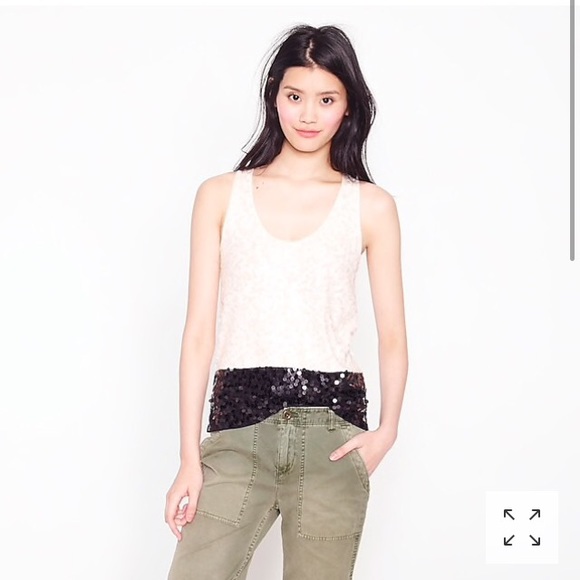 J. Crew Tops - J. Crew Cream Glitter Top BD135
